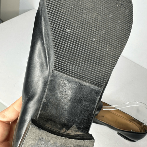 EVERLANE The Modern Point Flats women's Black Leather Flat Loafer Italy size 8 - Picture 6 of 6